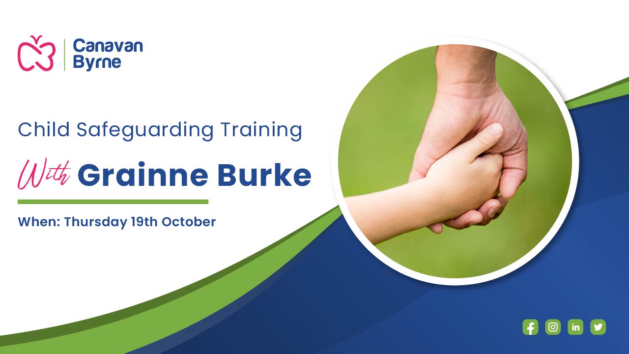 Promotional image for Child Safeguarding Training webinar on October 19th