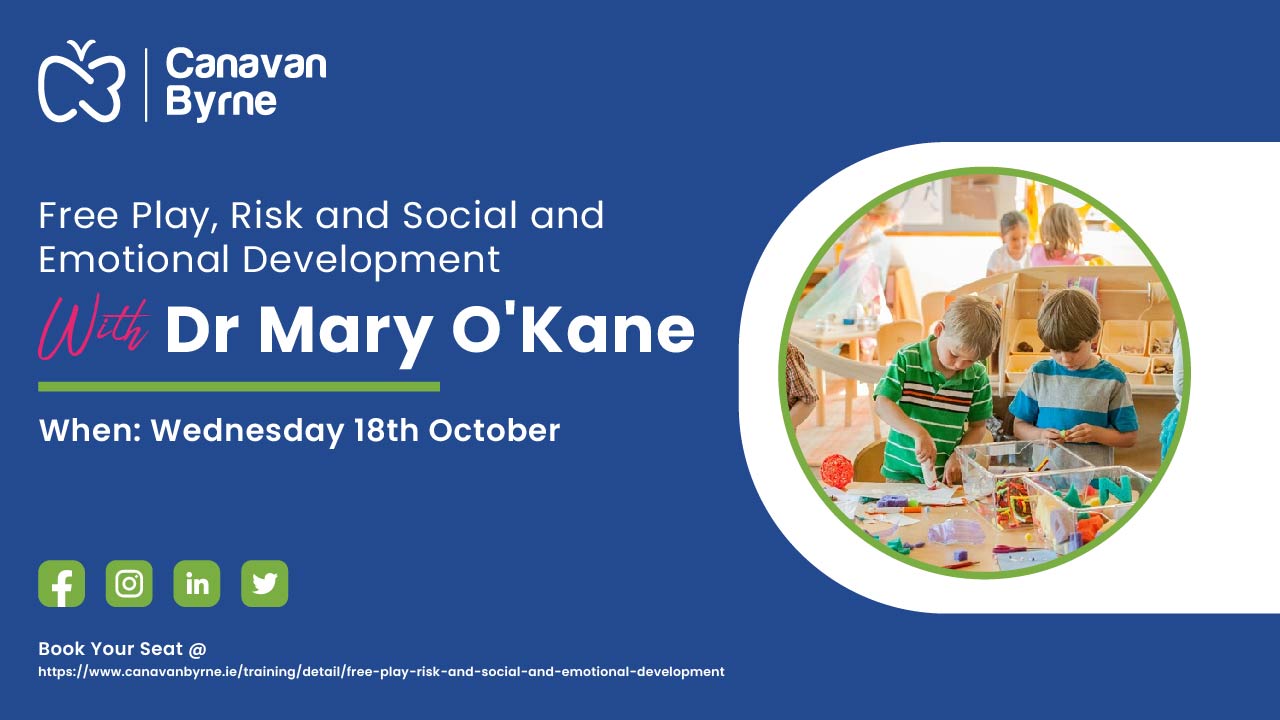 Dr. Mary O'Kane discussing the importance of free play and risk in children's social-emotional development.