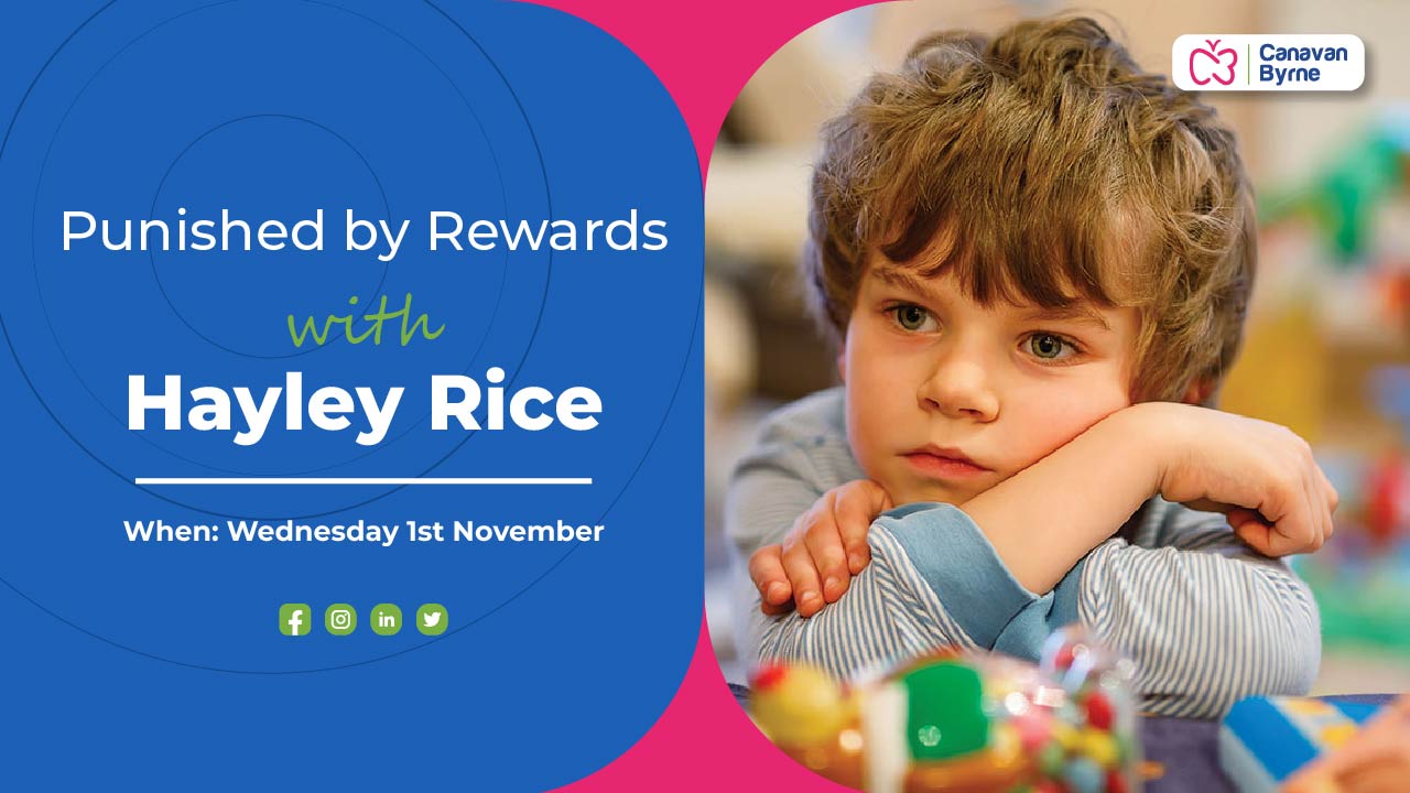 Hayley Rice leading a webinar on the effects of reward systems in early years settings.